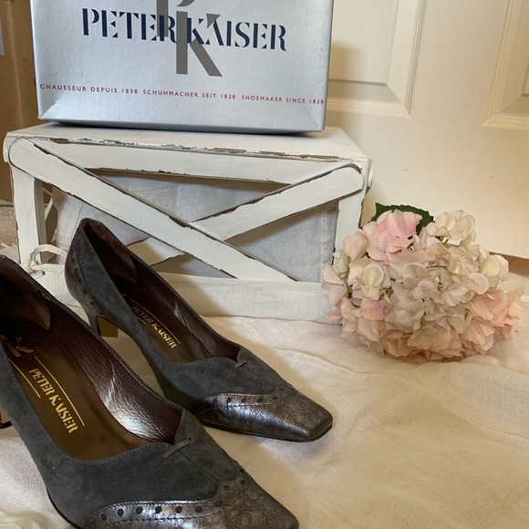 Peter Kaiser Suede Grey Heels - Picture 3 of 8